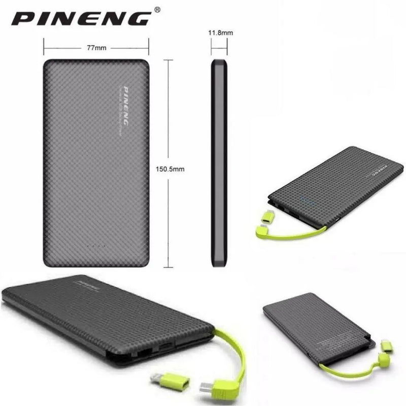 Pineng Power Bank 10.000mAh Carregador Portátil para iPhone V8