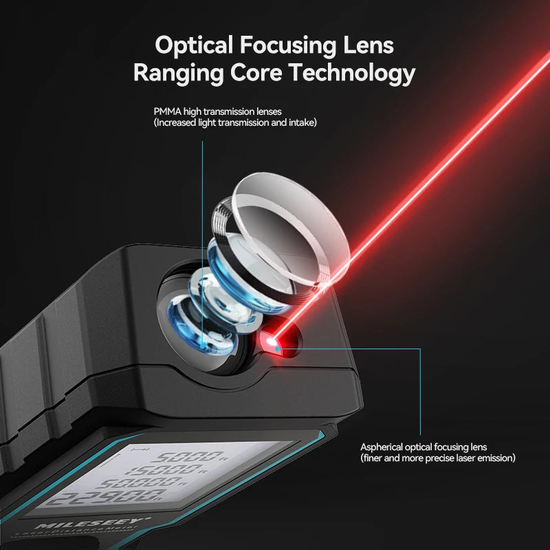 Medidor de Distância a Laser MILESEEY S6  (40M, 60M, 80M, 100M & 120M) Telêmetro a Laser IP54, Régua Eletrônica, Ferramenta de Medição Útil.