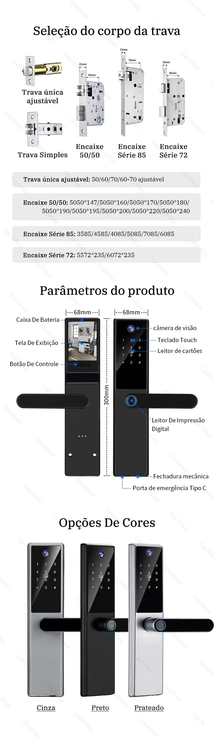 Fechadura Digital Tuya Smart – Desbloqueio por Digital, Senha, Cartão RFID e App Bluetooth!