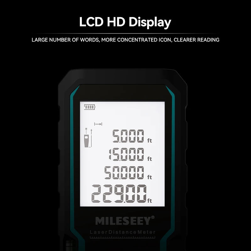 Medidor de Distância a Laser MILESEEY S6  (40M, 60M, 80M, 100M & 120M) Telêmetro a Laser IP54, Régua Eletrônica, Ferramenta de Medição Útil.