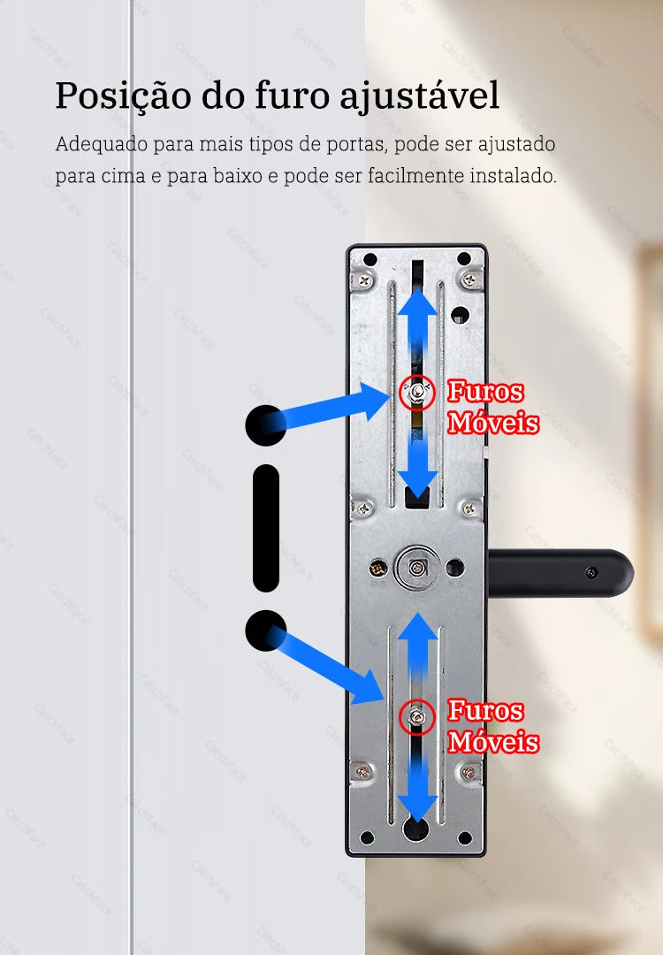 Fechadura Digital Tuya Smart – Desbloqueio por Digital, Senha, Cartão RFID e App Bluetooth!